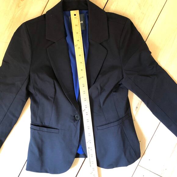 Modcloth EUC Women's Blue One Button Notched Collar Blazer XS - Picture 6 of 6